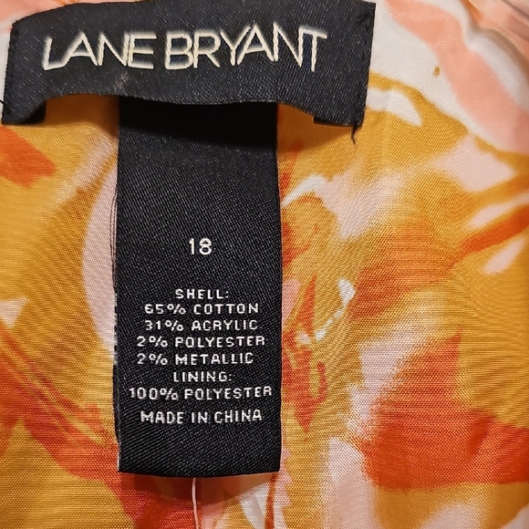 Lane Bryant Pink and Cream Cropped Blazer - Picture 2 of 5